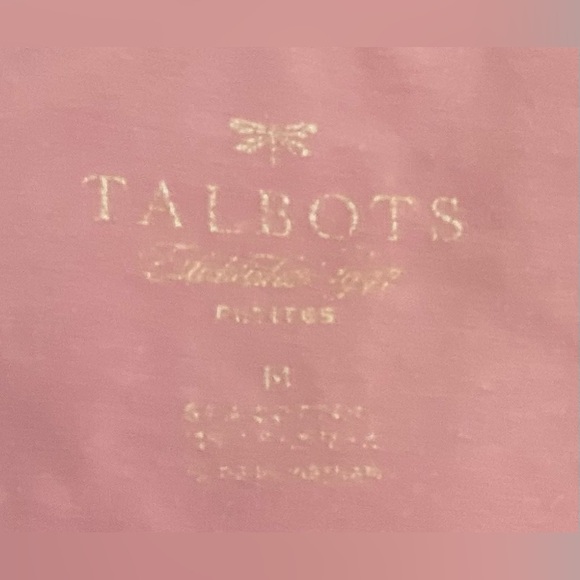 Talbots Petite Med Pink Cotton Stretch Scoopneck Tank Top Tee - Picture 5 of 7